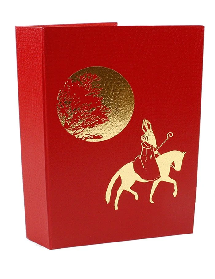 sinterklaas-diy-parfum-boekdoos-blissmix Detail van de luxe Sinterklaas bewaarbox voor parfum maken